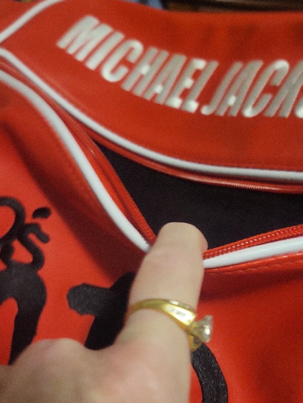 Michael Jackson Red 'Who's Bad' Graphic Backpack - Gem